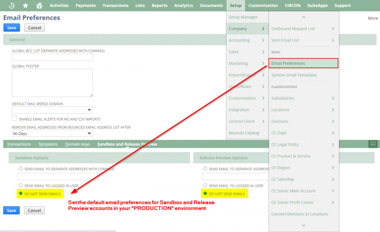 Tip: How to Set Default Email Preferences for Sandbox and Release ...